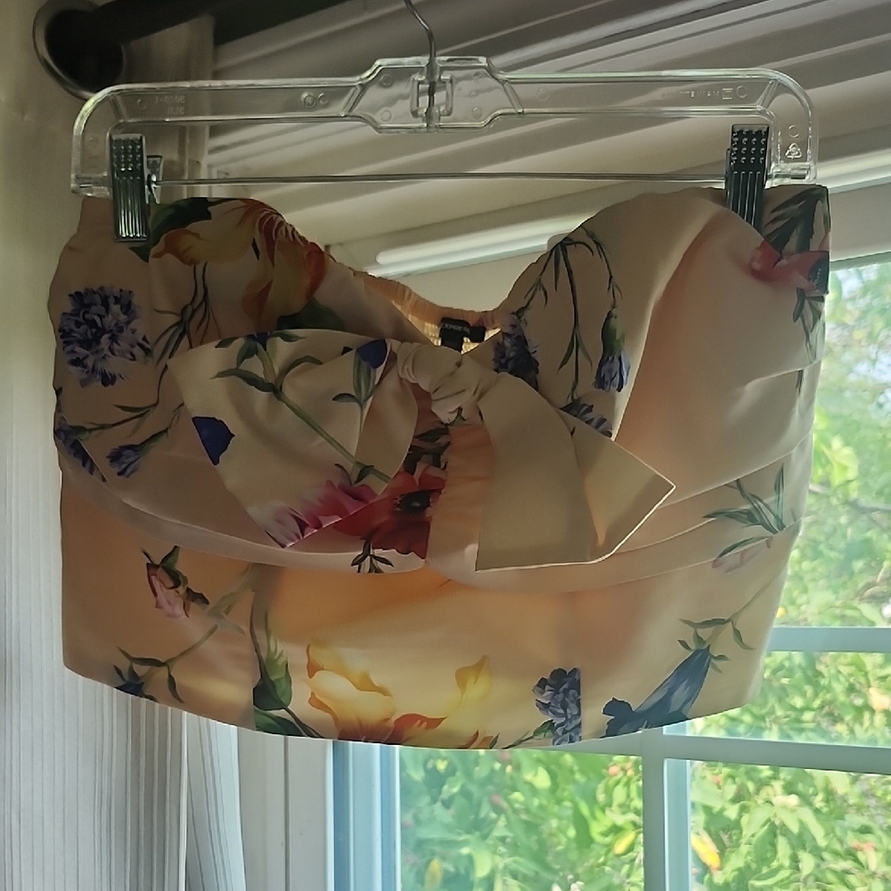 Express Peach and Purple Tube Top